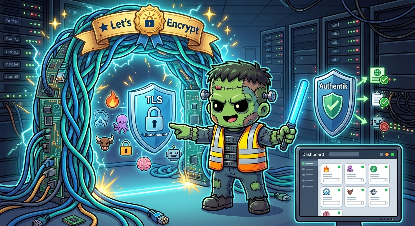 In-Cluster Ingress — Traefik, Wildcard TLS, and a Homepage Dashboard